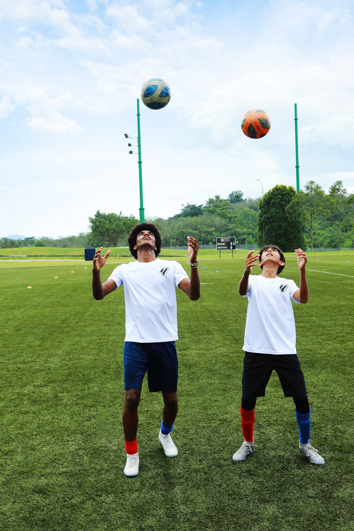 A camper training in football with LALIGA Academy Malaysia